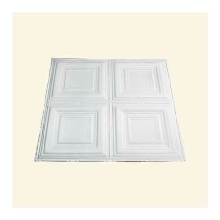 Acoustic Ceiling Products Great Lakes Tin Syracuse 2' X 2' Nail-up Tin Ceiling Tile in Gloss White - T50-00